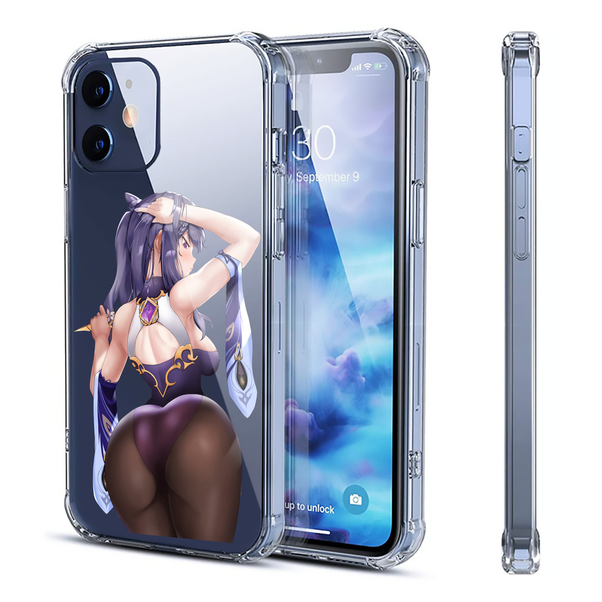 げんし神 刻晴 こくせい genshin Kokusei 【iPhone 12シリーズ対応】透明スマホケース（クリアソフトケース）